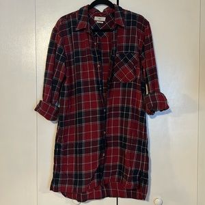 TNA long plaid button up
